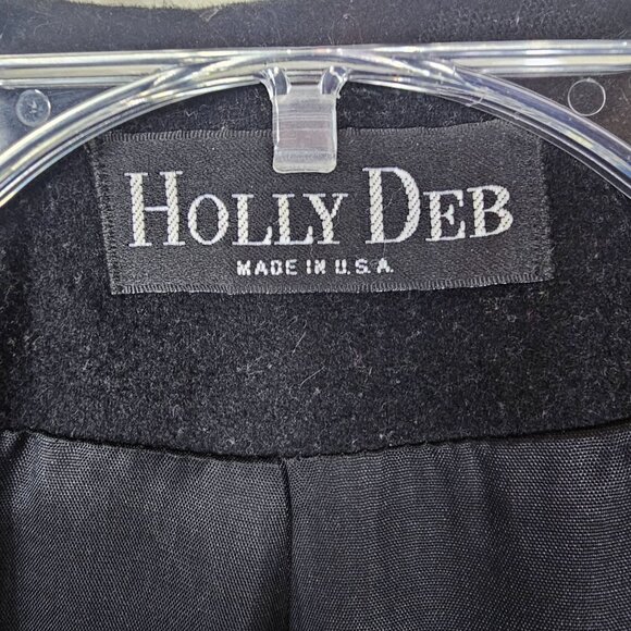 VTG 60s Holly Deb Double Breasted Embroidered Wool Coat XL Formal Quiet Luxury - Picture 4 of 14